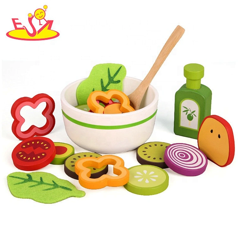 Most popular salad set wooden play food for kids W10B332
