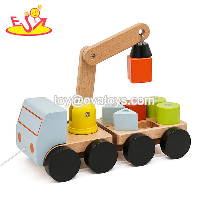 Wholesale educational wooden pull along toys for toddlers W05C114