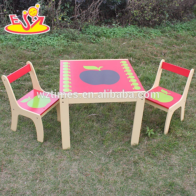 wholesale cheap kids wooden table and chair newly fashion children wooden table and chair W08G091