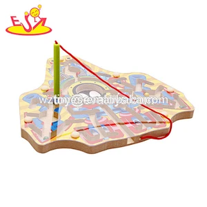 wholesale high quality baby wooden magnetic number maze best child magnetic number maze W11H023