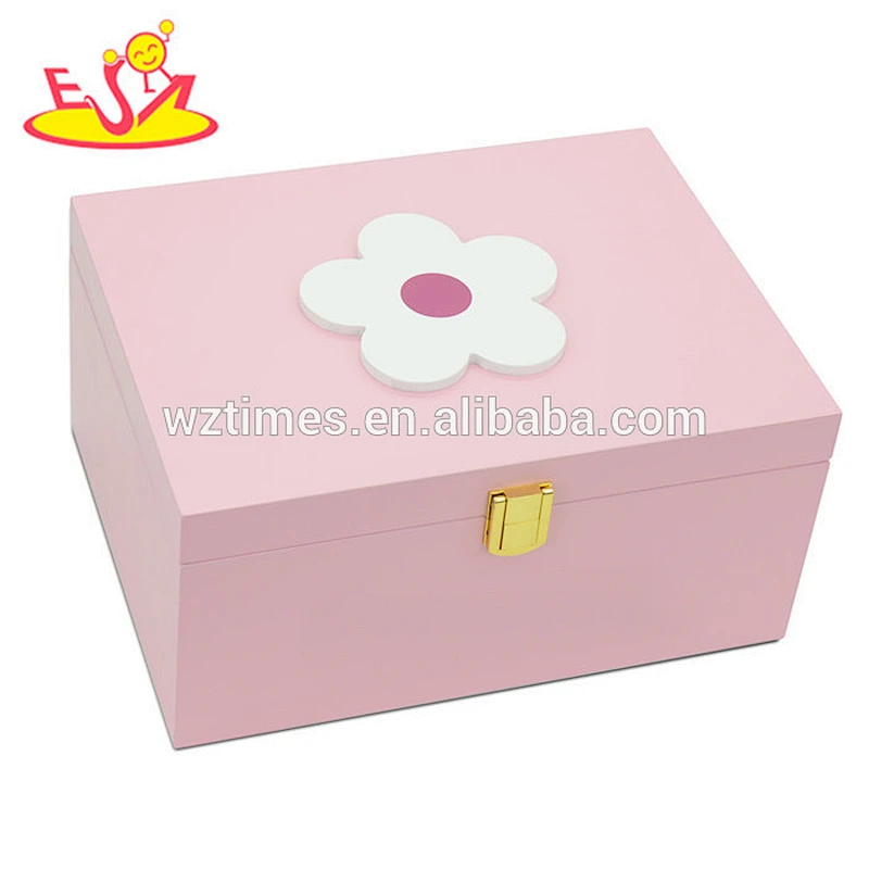 2018 wholesale pink wooden kids storage boxes high quality wooden kids storage boxes best wooden kids storage boxes W08C175