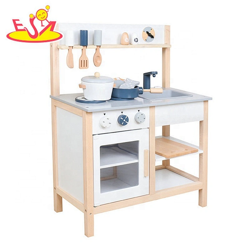 2019 New arrival pretend cooking wooden toy kitchen set for children W10C457