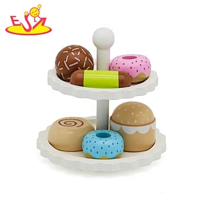 2019 New arrival educational wooden blue kitchen toy for kids W10C404B