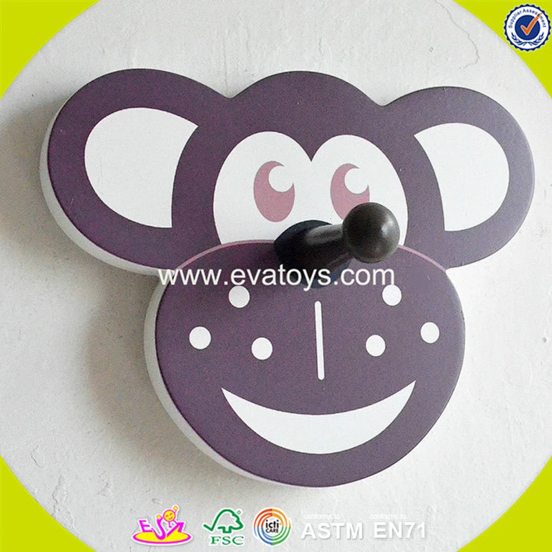 wholesale household kids wooden small coat hooks children wooden small coat hooks W09B067