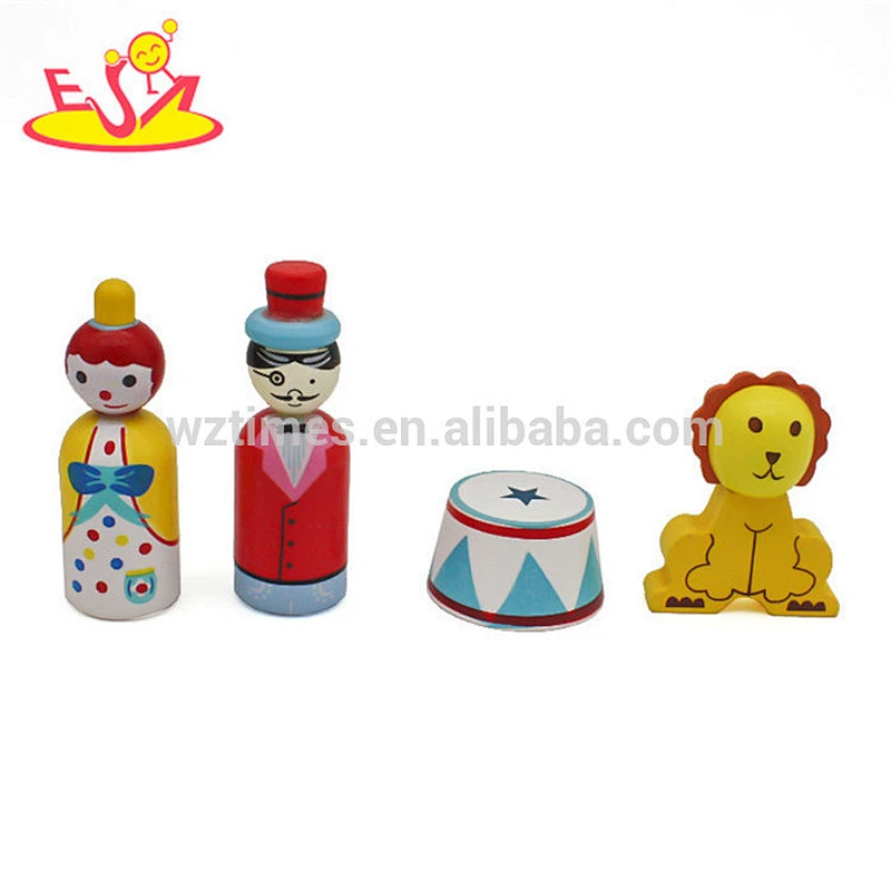 New design small wooden circus dollhouse for kids W06A327