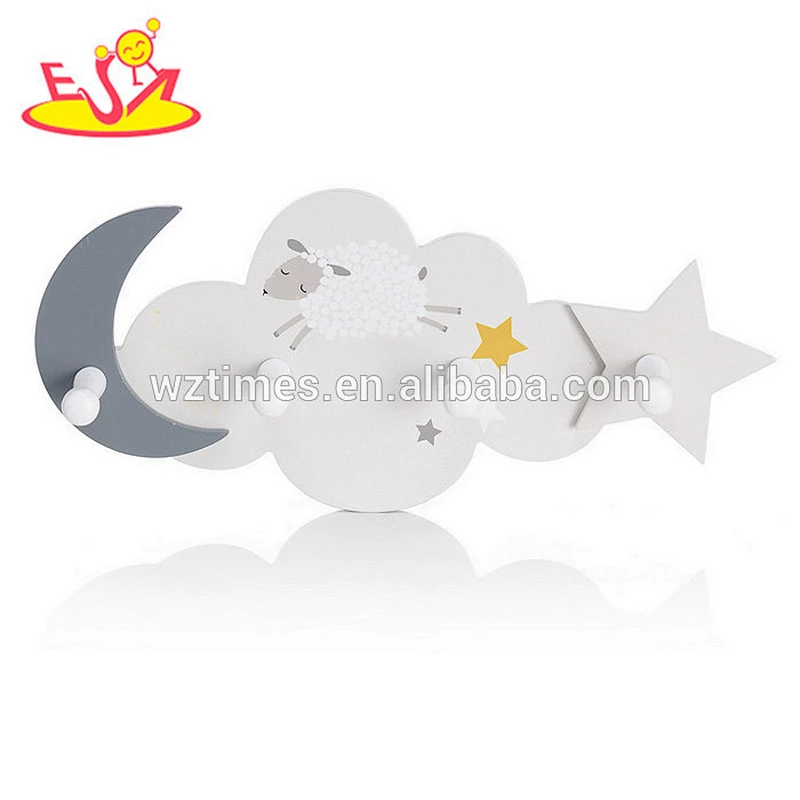 2018 wholesale baby wooden coat hooks kids cartoon wooden coat hooks cheap children wooden coat hooks W09B072