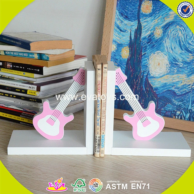 wholesale kids wooden guitar bookends popular baby wooden guitar bookends W08D062B