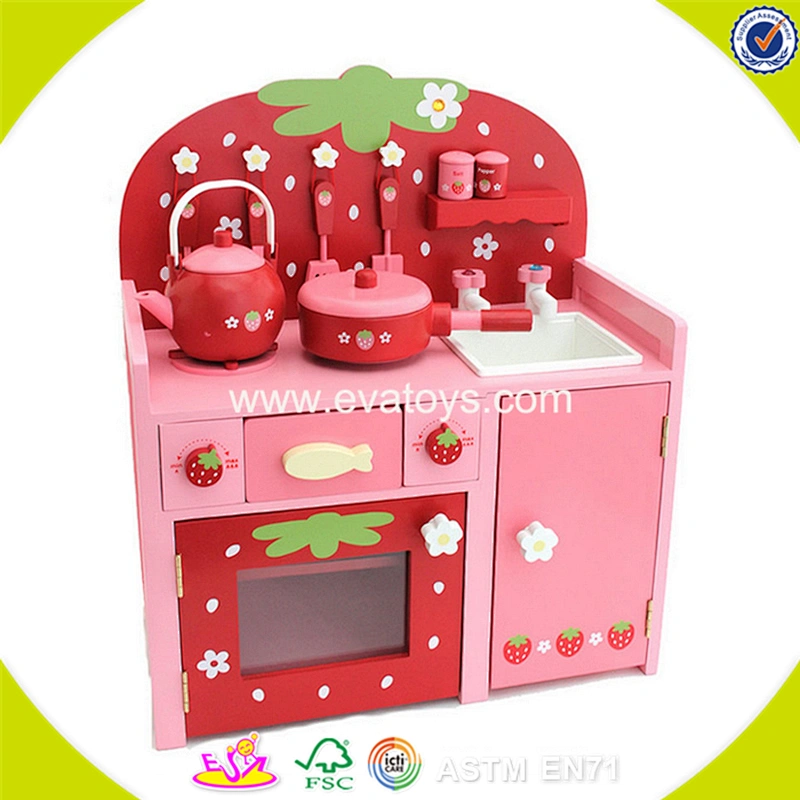 2018 Wholesale preschool wooden kids cooking set luxury clock kids cooking set W10C147