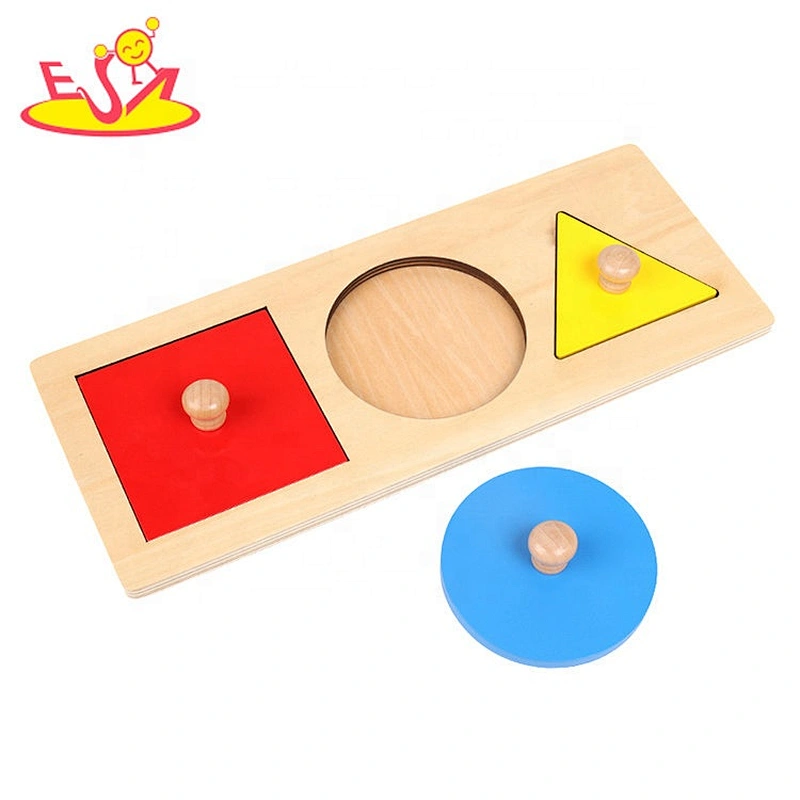 High quality baby montessori wooden puzzles with knob W12F100