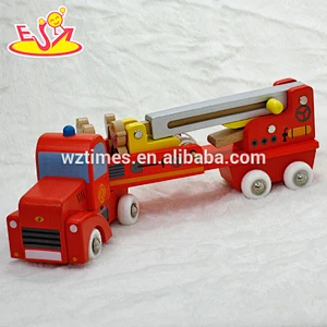 wholesale new design children wooden fire pumper for sale W04A184