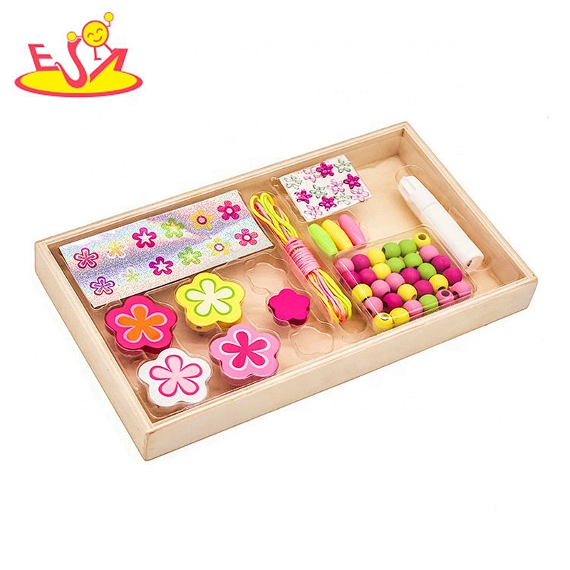 Best design intelligent wooden threading toys for children W11E097