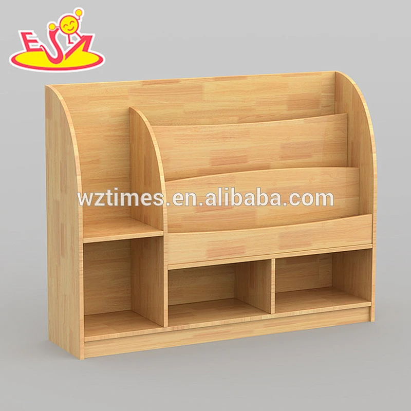 Wholesale children furniture sets wooden bookshelves for kids best design big wooden bookshelves for kids W08C177