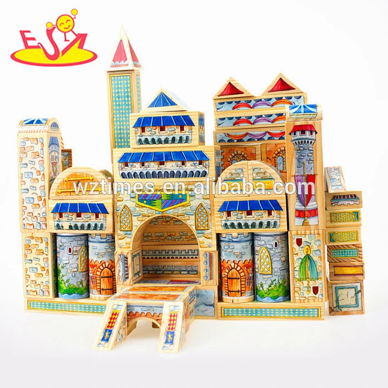 2018 wholesale kids wood building blocks toys fashion children wood building blocks toys W13A092