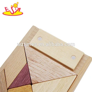 Wholesale popular wooden kids tangram toy develop children imagination W11D009