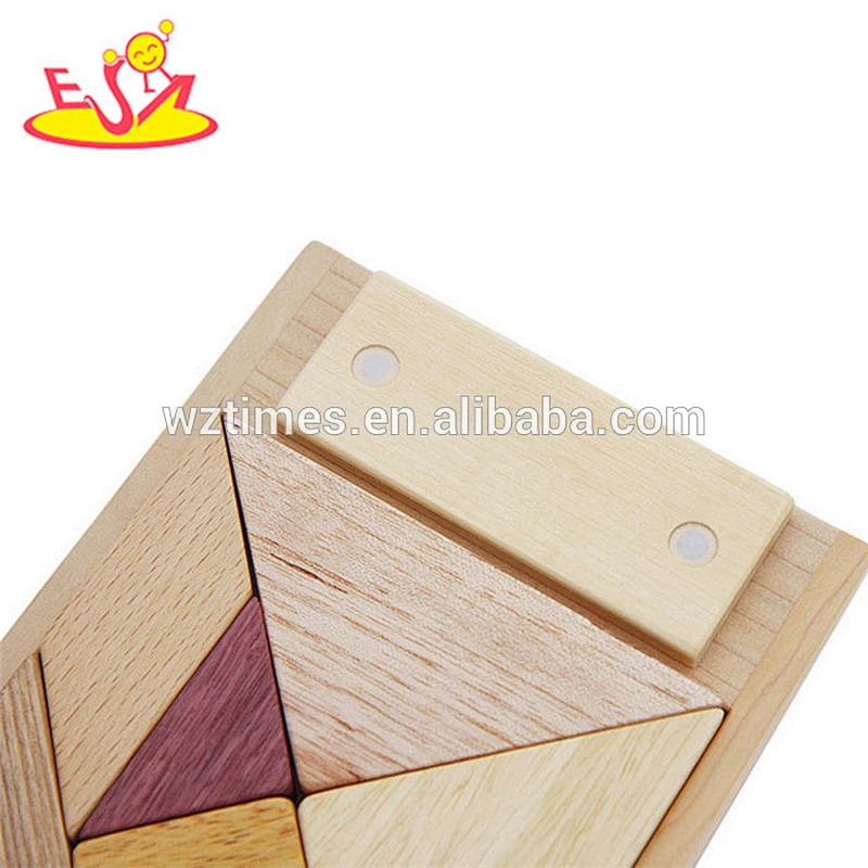 Wholesale popular wooden kids tangram toy develop children imagination W11D009