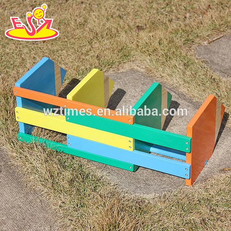 Wholesale multi color pencil shape wooden adjustable book end for kids W08D031