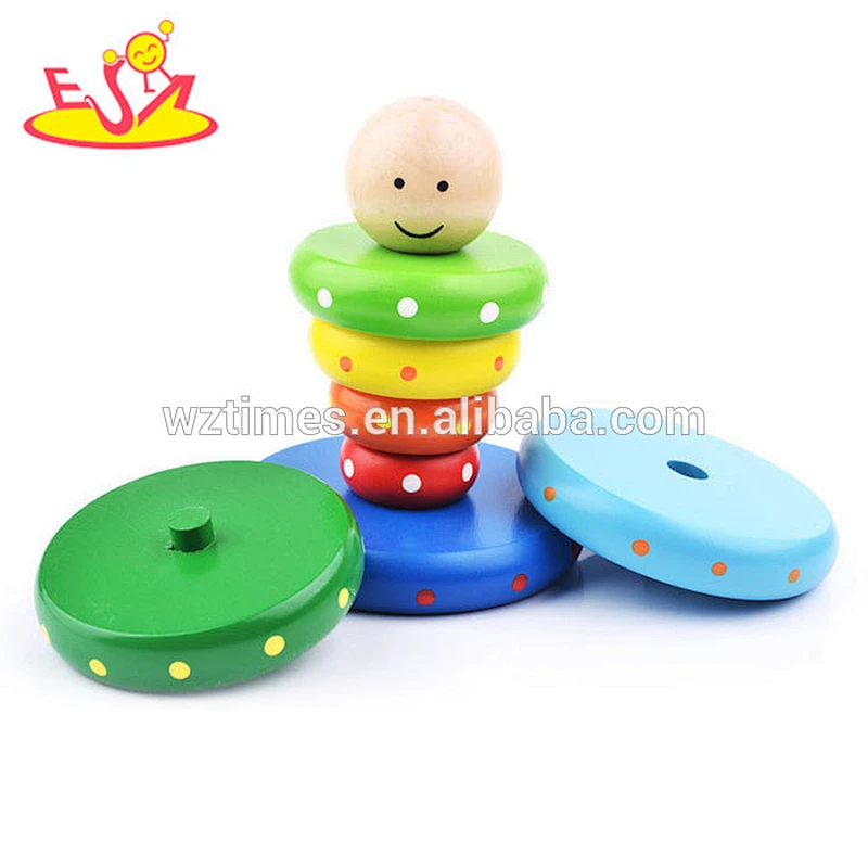 2018 großhandel baby holz regenbogenstapler günstige kinder holz regenbogenstapler hottost kinder holz regenbogenstapler W13D116