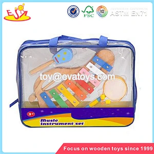wholesale funny kids wooden musical toy set lovely children wooden musical toy set W07A043