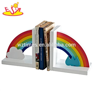 2018 wholesale kids wooden rainbow bookends new design children wooden rainbow bookends nursery wooden rainbow bookends W08D065