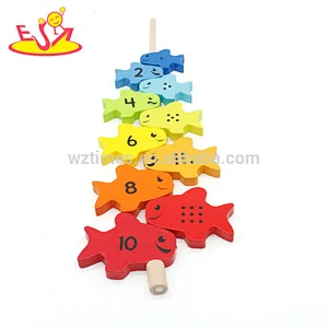 New design magnetic wooden fishing games for kids education W01B088