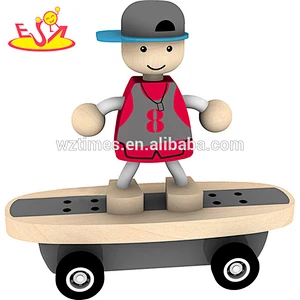 2018 hot sale cool girl skateboard wooden model toy car W04A210