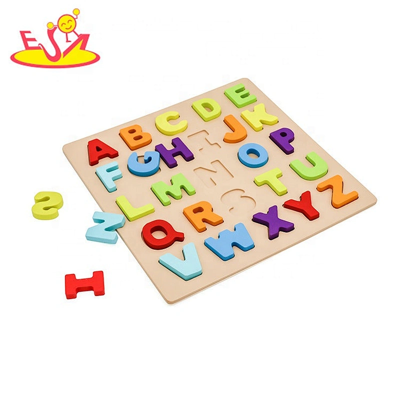 Top sale intelligence alphabet wooden puzzles for kids W14B117