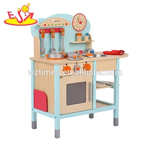 2018 venta al por mayor de niños cocina de madera cocina juego superior moda niños cocina de madera cocina juego W10C209