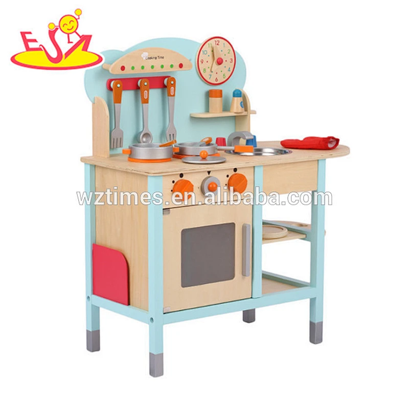 2018 venta al por mayor de niños cocina de madera cocina juego superior moda niños cocina de madera cocina juego W10C209