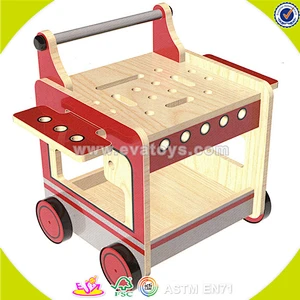 wholesale best design wooden tool cart toy,educational kids wooden walker toy,top kids wooden tool cart toy W03D058
