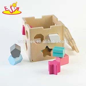 Hölzerne Kinder der Großhandelsspitzenmode formen geometrisches Blöcke W12D076