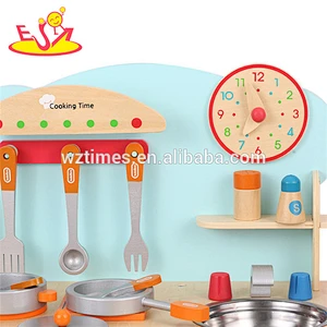 2018 venta al por mayor de niños cocina de madera cocina juego superior moda niños cocina de madera cocina juego W10C209