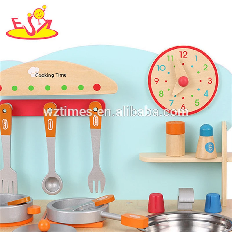 2018 venta al por mayor de niños cocina de madera cocina juego superior moda niños cocina de madera cocina juego W10C209