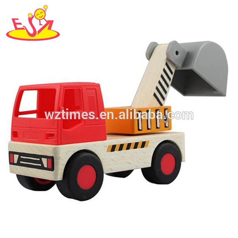 wholesale fashion wooden excavator toy top quality baby wooden excavator toy superior wooden excavator toy W04A059