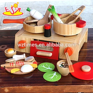 wholesale best sale children role play wooden kitchen toy set for sale W10D112