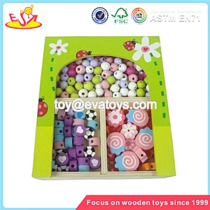 Wholesale interesting wooden string beads toy diy useful baby wooden string beads toy W11E015