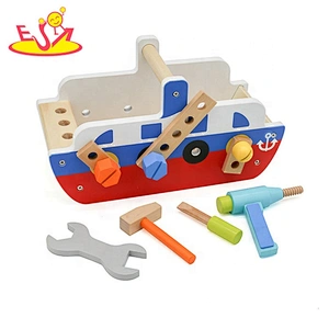 2019 New arrival role play wooden toy tool set for kids W03D110