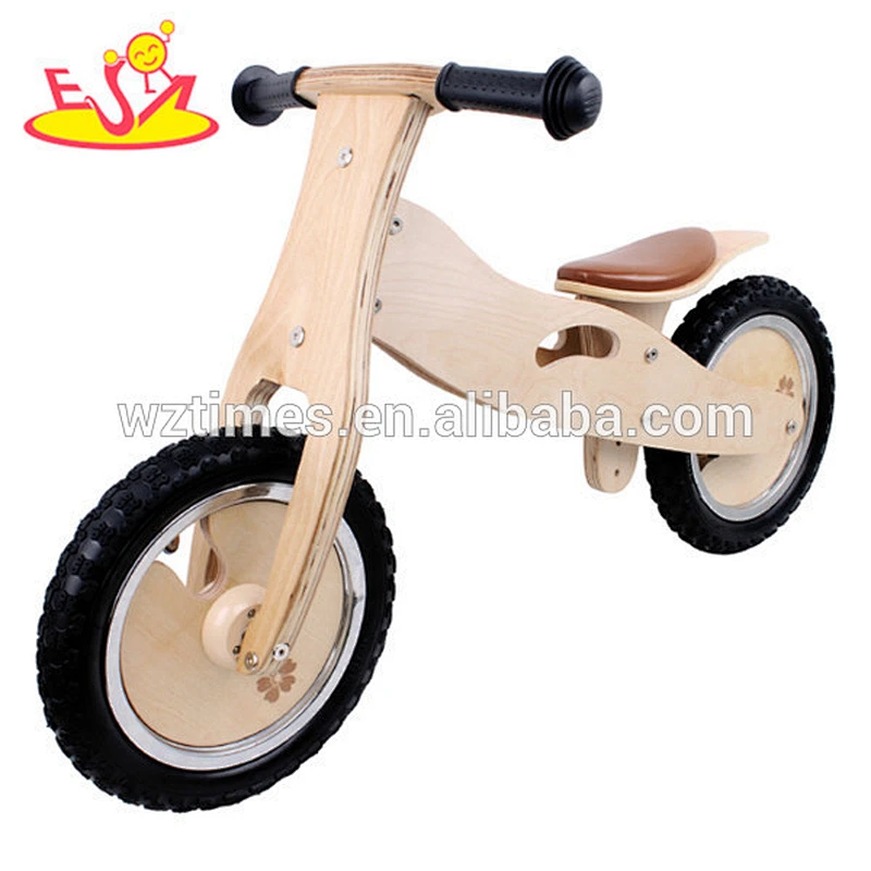 Wholesale high quality product wood color wooden walking balance bike for children W16C099