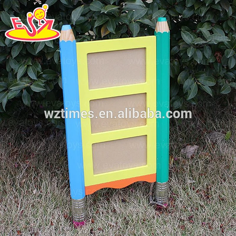 Wholesale home decoration pencil style wooden 3 layer photo frame for family W09A035