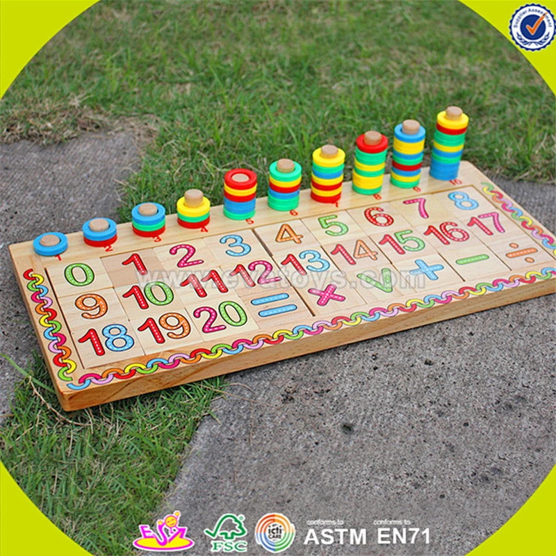 wholesale educational wooden count toy baby math toy top quality wooden count toy to help kids thinking W12E001