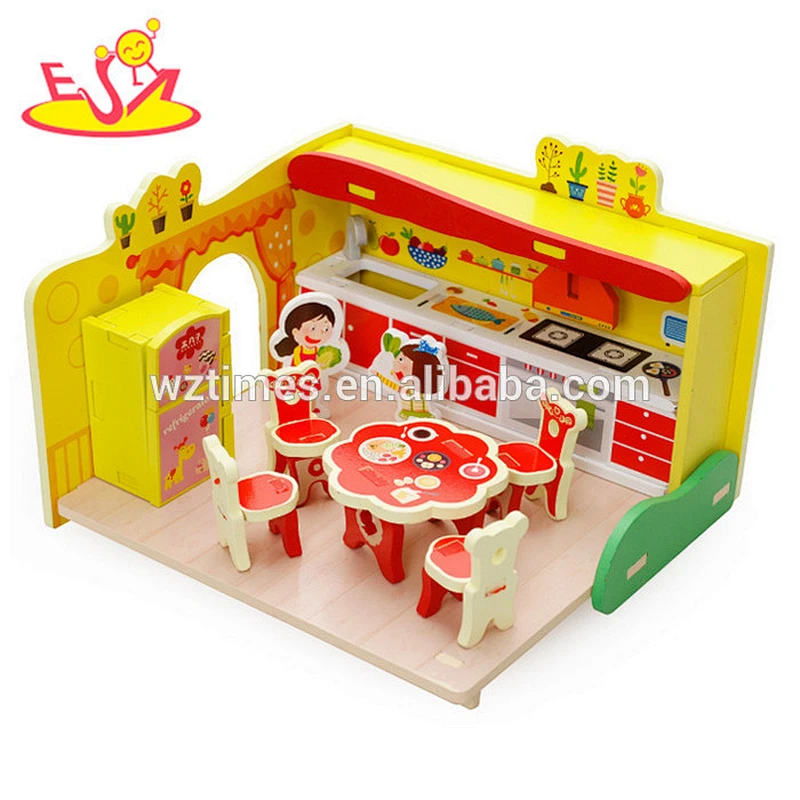 2018 wholesale kids mini wooden diy kitchen toy new design children wooden diy kitchen toy fashion wood diy kitchen toy W03B058