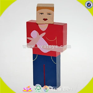 wholesale kids wooden puppet cheap baby wooden puppet best sale children wooden puppet W06D061