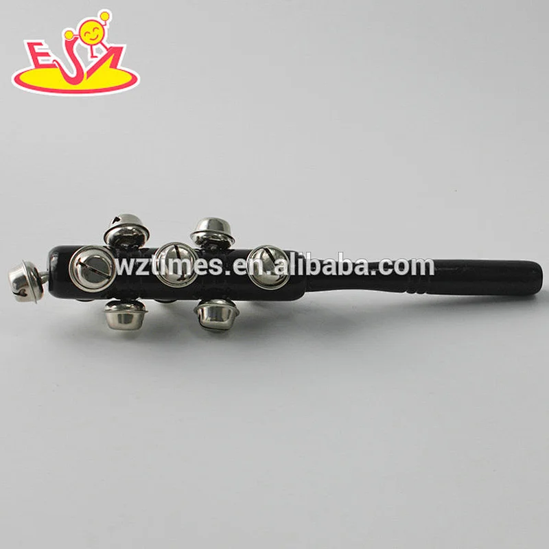 Wholesale musical wooden black rattle toy for kids W07I126