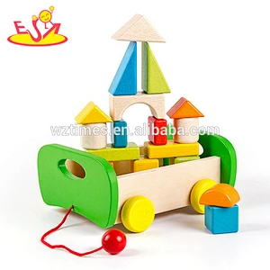 2018 Wholesale best educational wooden blocks toys preschool construct wooden blocks toys W13C034