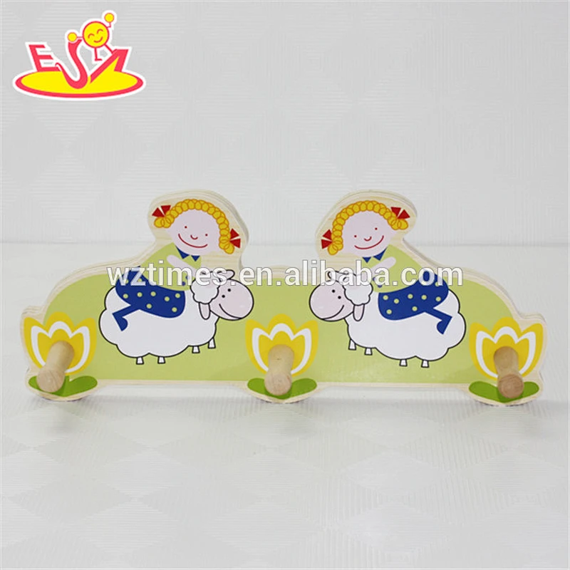 wholesale practical fashionable wooden baby clothes hook for sale W09B044