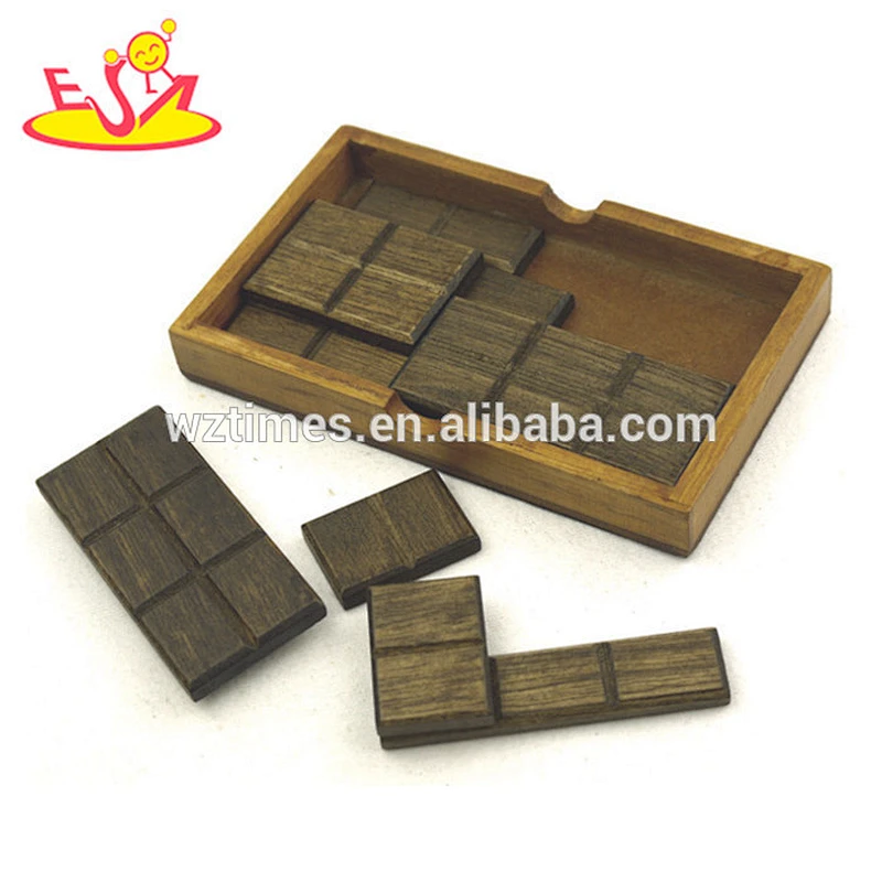 Wholesale promotional gift wooden toy easy brain teaser for 2 years old baby W11C051