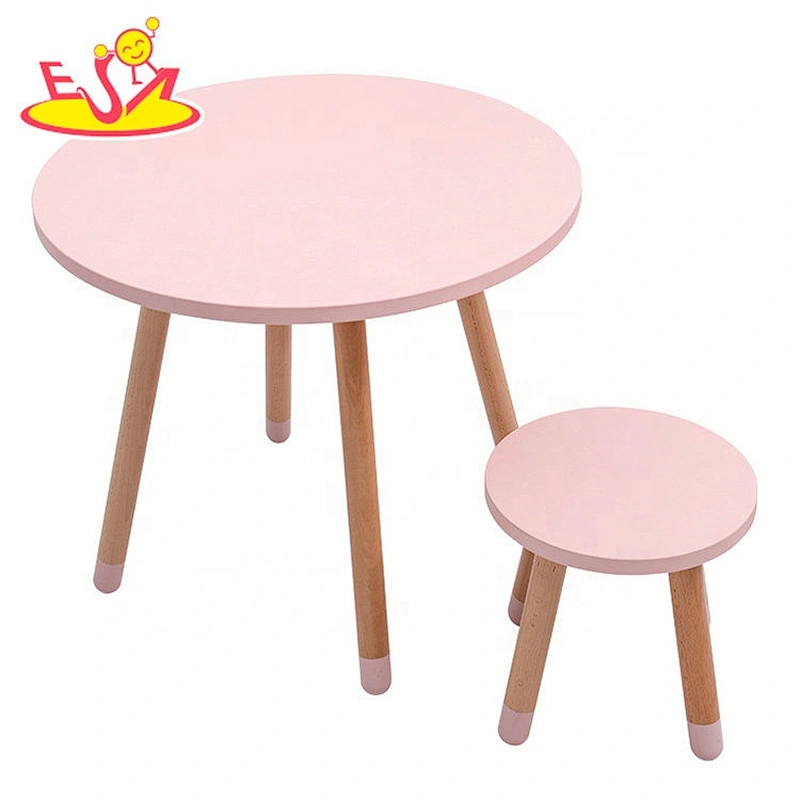 High quality European wooden kids study table chair with customize W08G271