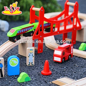 wholesale most popular kids wooden model railway for sale as holiday gift W04C045