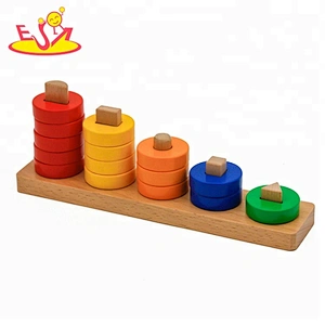 Pädagogisches hölzernes Regenbogenspielzeug der neuen Ankunft für Kinder W13D205