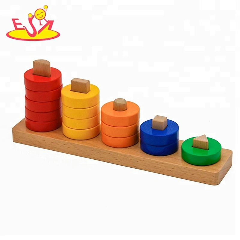 Pädagogisches hölzernes Regenbogenspielzeug der neuen Ankunft für Kinder W13D205