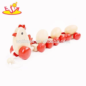 2018 Großhandel Kinder Holzspielzeug Hühnerei Mode Baby Holzspielzeug Hühnerei beliebte Kinder Holzspielzeug Hühnerei W05B147